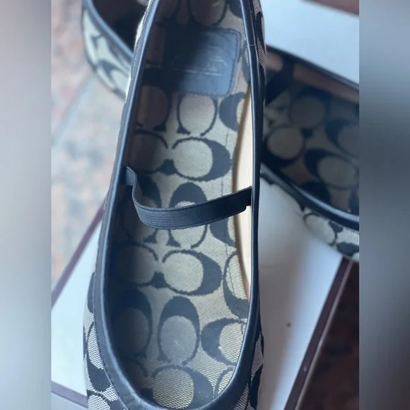 Coach Vintage Signature Judey Mary Jane Ballet Flat Black - Picture 10 of 13